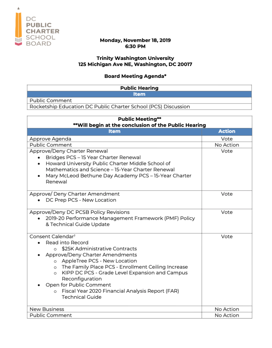 Agenda
