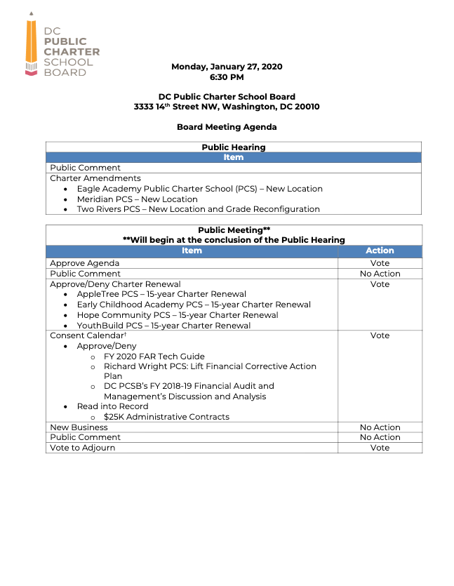 Agenda
