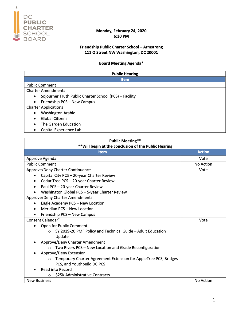 Agenda