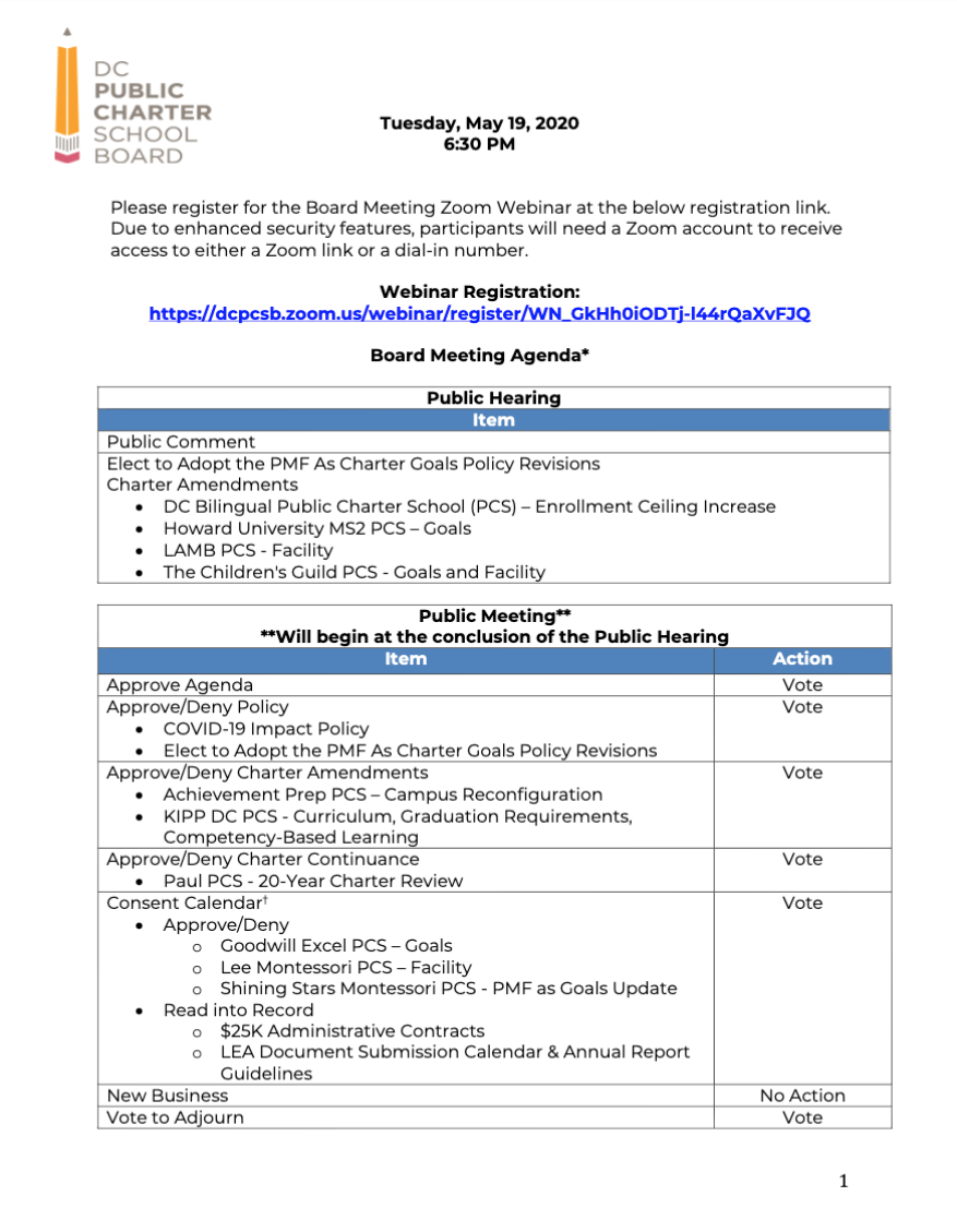 Agenda
