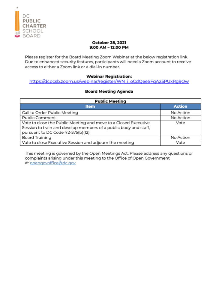Agenda