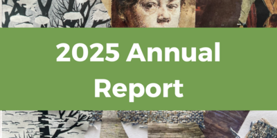 cropped image of the Annual Report's cover under a green banner with white text that reads "2025 Annual Report"
